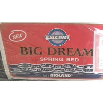 kasur spring bed tipe big dream ukuran 100 x 200 merk bigland-1