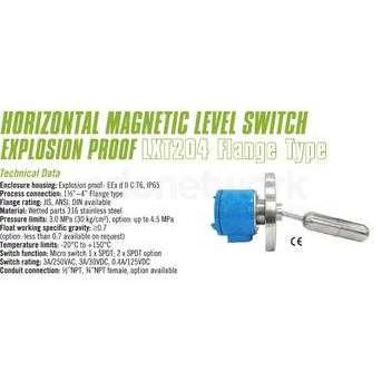 horizontal magnetic float switch
