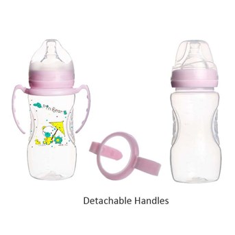 Manufacturing 250ml Wide Mouth Silicone Teat PP Kids Milk Bottle