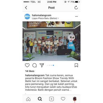 Maskot kostum badut Bloom Malang