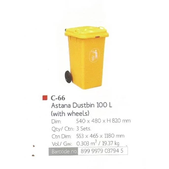 astana dustbin plastik 100 liter kode c66 merk lionstar