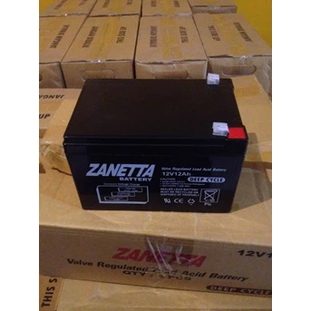 Baterai kering Baterai UPS Baterai VRLA GEL Zanetta 12V 12Ah