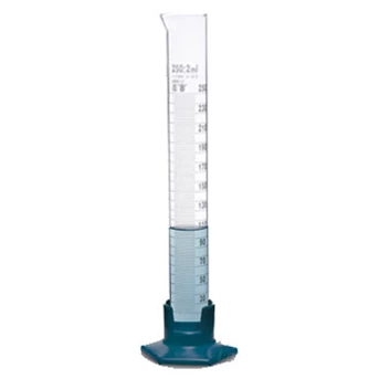 high form measuring cylinder class a pp base white scale