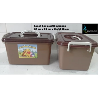 lunch box amanda tempat selamatan syukuran plastik coklat-1