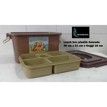 lunch box amanda tempat selamatan syukuran plastik coklat-2