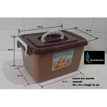 lunch box amanda tempat selamatan syukuran plastik coklat-4