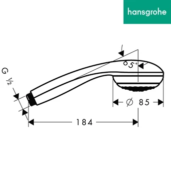 hansgrohe shower tangan crometta 85 mono hand shower-1