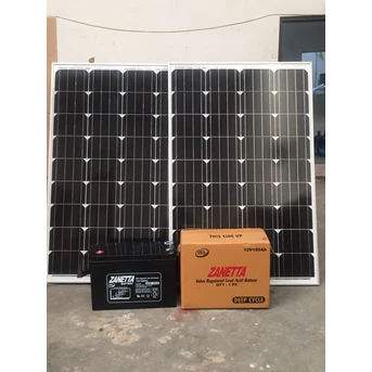 Paket Solar Panel 100Wp dan Baterai VRLA GEL 100Ah