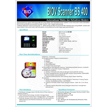Mesin Absensi BIOV BS400 - Sidik Jari - Fingerprint