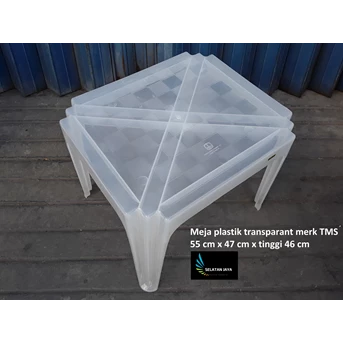 meja plastik plastik transparant merk tms-2