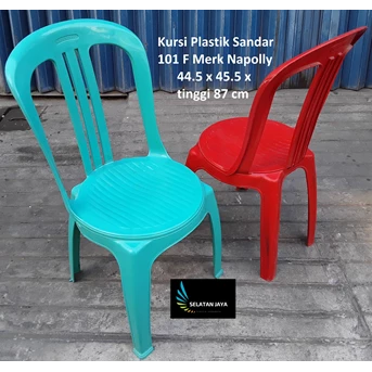 kursi plastik surabaya 101 f merk napolly warna hijau merah-1