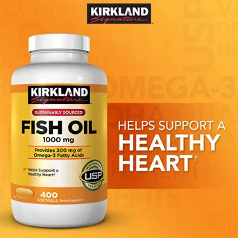Kirkland Signature Fish Oil 1000mg., 400 Softgels