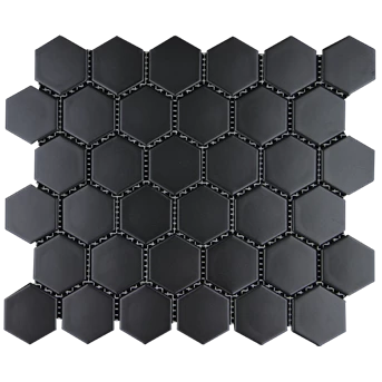 mosaic hexsagonal hitam doff-1