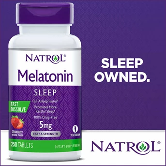 Natrol Melatonin 5 mg., 250 Fast Dissolve Tablets.