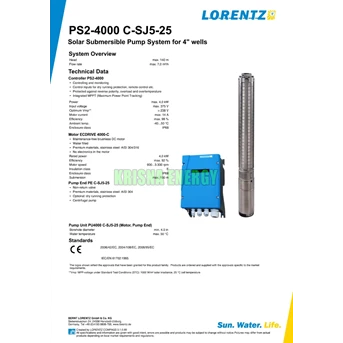 pompa air submersible lorentz ps 4000-1
