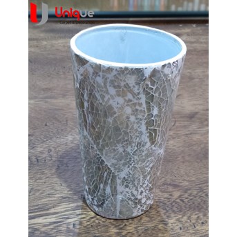 Gelas Kerang Mutiara Abstrak silver/ Kerajinan Kerang / Handmade Gelas kerang