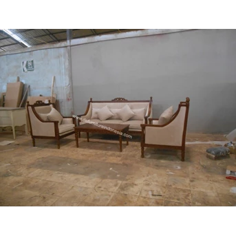 Set Sofa Ruang Tamu 311 Dengan Meja Terlaris Kerajinan Kayu