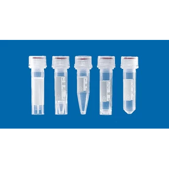 Microcentrifuge tubes, PP, with screw cap, sterile centrifuge