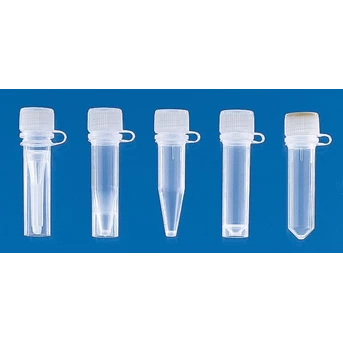 Microcentrifuge tubes, PP, with screw cap, ungraduated centrifuge