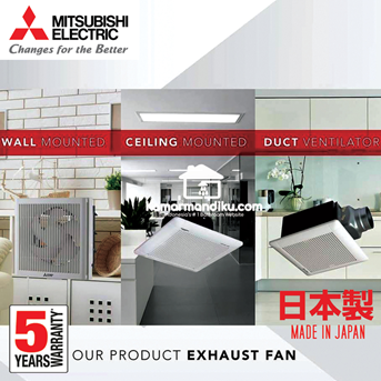 Mitsubishi Ceiling Exhaust Fan EX25SC5T | 10 inch Asli Japan