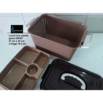 lunch box kotak makan anyaman plastik gisela wkny peralatan makan-1