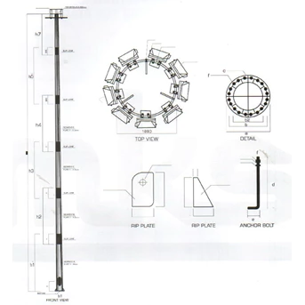 tiang lampu standard polygonal ( high mast pole )-1