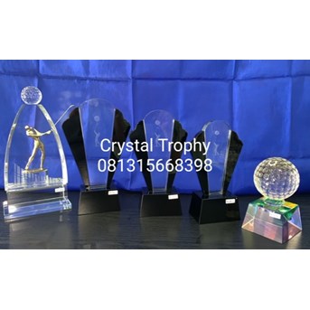 Piala golf Kristal 3d