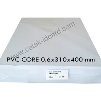 bahan baku id card pvc sablon core 0.6mm a3