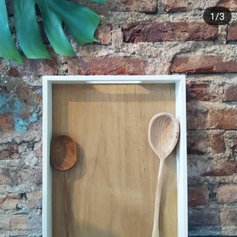 Nampan Kayu Jati / Nampan Kayu Jati Putih / Nampan Kayu Jati Restoran / Wadah Makanan