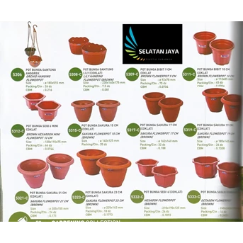 Pot kembang plastik untuk tanaman bibit bunga merk lucky star