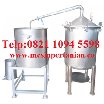 Destilasi / Penyulingan Minyak Atsiri Kapasitas Mesin 100-150 Kg Bahan Baku