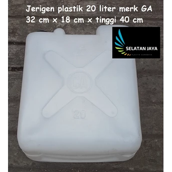 Jerigen plastik untuk isi air 20 liter merk GA