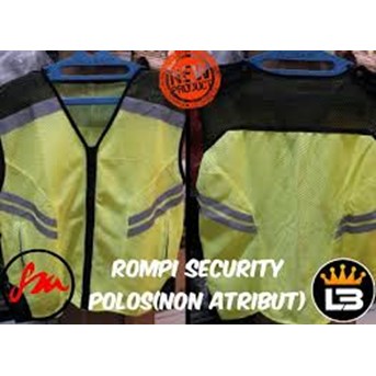 Rompi Security Polos(non atribut)/Rompi safety petugas keamanan polos