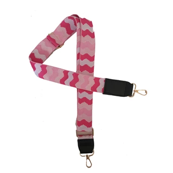 Long Strap Bag / Tali Tas Wanita Motif Salur Pink Bahan & Aksesoris Tas
