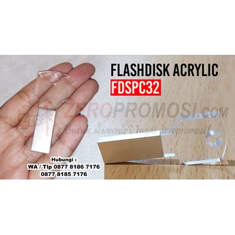 souvenir perusahaan flashdisk acrylic key fdspc32 dengan custom logo