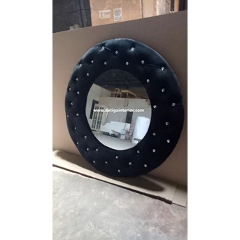 terbaru cermin modern balut kain kerajinan kayu-2
