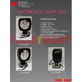 fl-9660w work lamp 6 led 60w