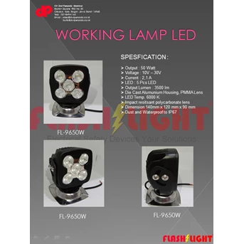 fl-9650w work lamp 5 led 50w