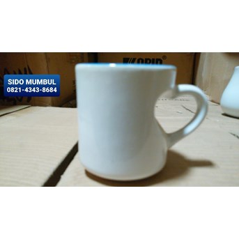 Mug Cangkir Keramik Polos Promosi Sablon Emboss Hadiah