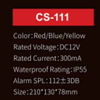 flash and sound siren cs-111-1