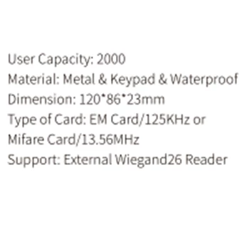 keypad access controller acs10-w id/ic-1