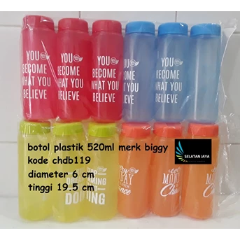 botol plastik 520 ml buat hadiah bonus chdb119 merk biggy
