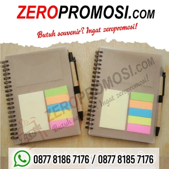 souvenir memo promosi recycle + pen + post it-2