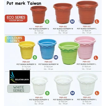 Pot kembang plastik Merk Taiwan