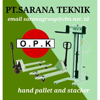 OPK HAND PALLET STOCKIST PT.SARANA TEKNIK OPK MATERIAL HANDLING STACKER