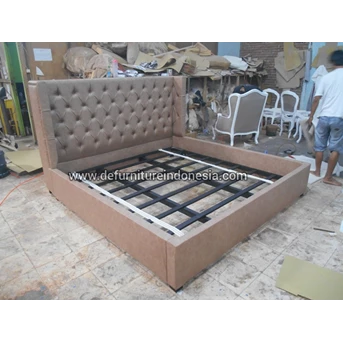 kerajinan kayu tempat tidur minimalis brown-1