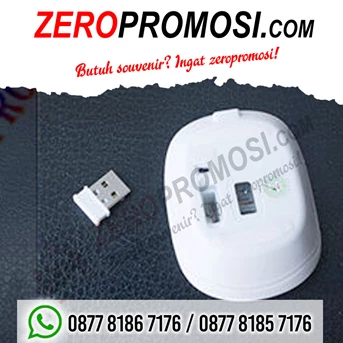 barang promosi wireless mouse glossy white sliding mw01-5