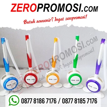 souvenir pen stand - souvenir pulpen promosi meja-1