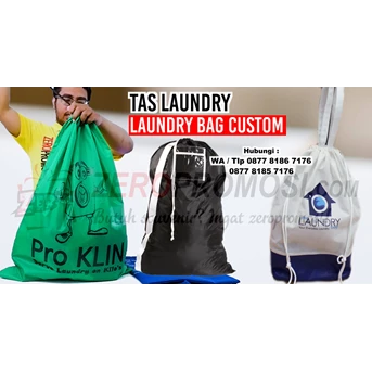 tas laundry / laundry bag custom promosi - souvenir ulang tahun