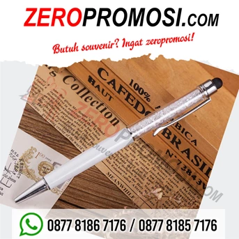 souvenir pen besi kristal - diamond pulpen promosi stylus-4
